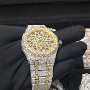 Premium Luxury Men's Automatic Stainless Steel White Moissanite <b>Diamond</b> Analog Handmade VVS1 Sapphire Crystal Luxury Fashion - Product Image 2