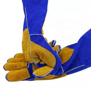 ถุงมือเชื่อมหนังวัวแยกได้ถุงมือทำงานยางกันความร้อนและทนไฟสำหรับผู้ชาย - Product Image 2