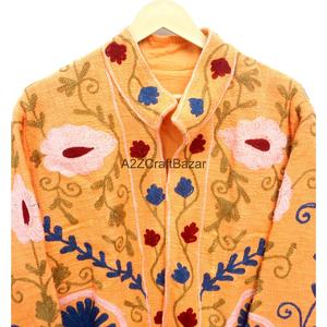 Chaqueta Tradicional Hecha a Mano con Bordado Suzani, Cuello en V, Transpirable, de Secado Rápido, Ecológica, con Diseño Floral Vintage para Mujer - Product Image 6