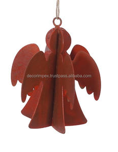 Adornos de metal con acabado Gris de nuevo estilo de adornos de linterna decorativos de festival de hierro y oro y plata - Product Image 5