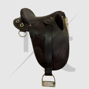 อานม้าหนังแท้จากออสเตรเลีย ยี่ห้อ Nafko Industry รุ่น Wood Tree Dressage แบบ Deep Seat นั่งสบาย ทนทาน อุปกรณ์ขี่ม้าสำหรับส่งออก - Product Image 5