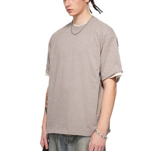 Camiseta Oversize 100% Algodón Personalizada Unisex para Gimnasio, con Logo Bordado de Alta Calidad, Color Sólido, para Hombre - Product Image 2