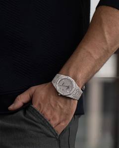 Montre de sport de luxe pour homme en acier inoxydable avec moissanite VVS, pierres de couleur D, design octogonal élégant, artisanat haut de gamme - Product Image 5