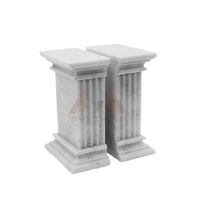 Porte-livres en marbre blanc en forme de colonne, robuste, fait main, art populaire, décoration d'intérieur, certifié ISO9001, qualité supérieure sélectionnée, mondialement reconnu
