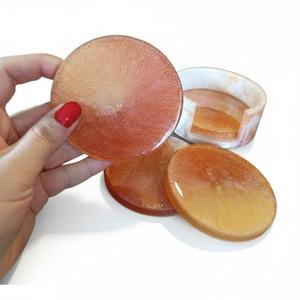 Premium Handmade <b>Resin</b> Coaster Set with Modern <b>Epoxy</b> Art Design Decorative <b>Table</b> Protectors 350mm Diameter for Home & Office Use - Product Image 2