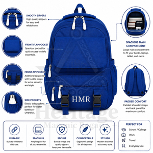 Sac à dos de voyage en polyester imperméable avec fermeture éclair, pour vêtements maçonniques, insignes et tenues de fraternité grecques - Product Image 6