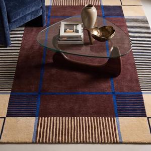 Alfombra Moderna de Lana Anudada a Mano con Diseño de Borde Floral, Alfombra Decorativa para Sala de Estar, Dormitorio, Oficina, Decoración del Hogar - Product Image 4