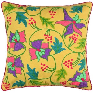 Funda de cojín de algodón bordado a mano para sala de estar, cubierta de cojín de algodón para Hotel, sofá o cama ecológico, exclusivo, indio, lujoso - Product Image 1