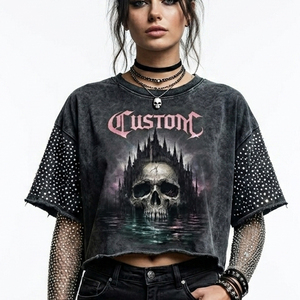 เสื้อครอปท็อปแขนสั้นคอเต่าทรงปกติสำหรับผู้ชาย ผ้าเจอร์ซีย์ถัก สีดำ ยี่ห้อ PUFFIN SPORTS ขายส่งแบบรับผลิตแบรนด์ส่วนตัว - Product Image 6
