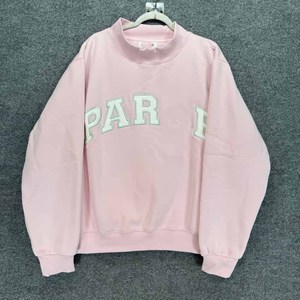 Factory Parke Wholesale <b>Mock</b> <b>Neck</b> Crew <b>Neck</b> Cotton Fleece Sweatshirt Chenille Patch Sorority Apparel Unisex - Product Image 3