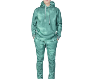 เสื้อวอร์มมัดย้อมแฟชั่นผู้ชายแบบใหม่ราคาถูก OEM ชุดวอร์มมัดย้อมติดโลโก้/สีแบบกำหนดเองคุณภาพสูง - Product Image 1
