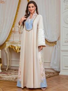 Nouvelle Collection 2026 – Abaya Formelle Longue en Chiffon Uni 100% Coton pour Femmes Musulmanes – Style Dubaï, Turquie, Kaftan Islamique pour Soirées et Cérémonies - Product Image 3