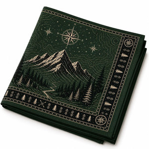 Bandana en toile de coton respirante - Haute qualité, personnalisable, unisexe, écologique, séchage rapide, pour le vélo, la randonnée, l'usage quotidien, etc. - Product Image 1
