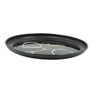 Bandejas Redondas de Metal para Servir Aperitivos, Frutas y Bebidas, Aptas para Lavavajillas, Ecológicas y Decorativas, para Hoteles y Cafés - Product Image 2