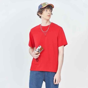 เสื้อยืดคอกลมผู้ชาย ผ้าคอตตอน 95% สแปนเด็กซ์ 5% สีพื้น ดีไซน์เรียบง่าย ขายดีที่สุด - Product Image 2