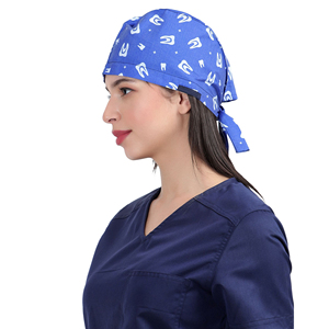 Women Operating Room <b>Scrub</b> <b>Cap</b> Cotton Surgical Nurse Hat Adjustable Medical Hospital Head Cover OEM Manufacturer - Product Image 3