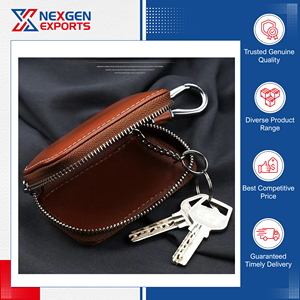 Housse de clés de voiture en cuir PU faite à la main, de qualité supérieure, tendance, avec attache ceinture, disponible en gros à prix avantageux - Product Image 2