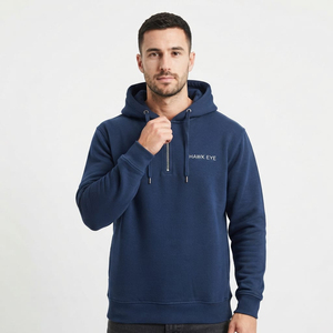 Sweat-shirts tendance bleu marine pour hommes, logo personnalisé sur le devant, 100% coton, vente en gros, sweat-shirt de haute qualité pour hommes - Product Image 6