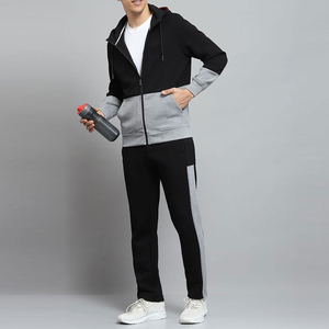 Ensemble de survêtement d'hiver pour homme avec capuche, en tissu extensible, confortable, pour le jogging, de haute qualité, léger, avec taille élastique - Product Image 5