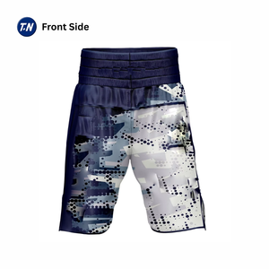 Shorts MMA personnalisés de haute qualité, confortables pour hommes, protection UPF50, imprimé par transfert thermique, polyester, compression ergonomique, design avant - Product Image 3