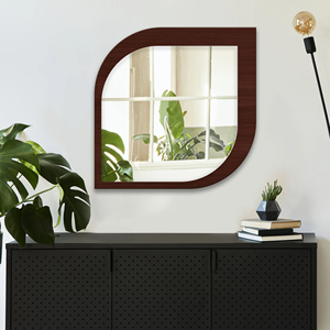 High Quality Modern <b>Leaf</b> Shape Design Decorative Wooden <b>Wall</b> Mirror Customized for Home <b>Decor</b> for Bathroom with Bulk Low Price - Product Image 6