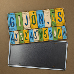 <span class=keywords><strong>Plaque</strong></span> Métallique Vintage Style Urbain Espagnol, <span class=keywords><strong>D</strong></span>écoration Murale Rustique Rétro pour Bar et Garage - Product Image 2