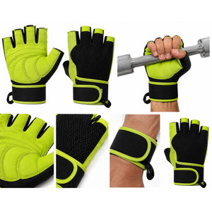 Gants de fitness couleur lime pour hommes avec impression personnalisée, fermeture Velcro, légers, anti-plis, pour la gym et l'entraînement - Product Image 6