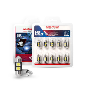 Roadpower (RP-ROOF10-G2) Lot de 10 lumières LED festoon de 31 mm pour l'intérieur et le toit de la voiture - Blanc froid 6000K, 15 g chacune - Product Image 1