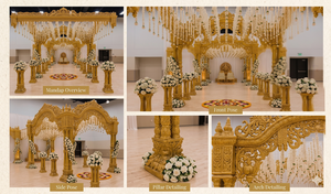 Mandap de Boda de Doble Poste con Temática Majestuosa de Ganesha, Decoración de Lujo para Bodas Indias, Eventos y Fiestas, Suministros al por Mayor - Product Image 5