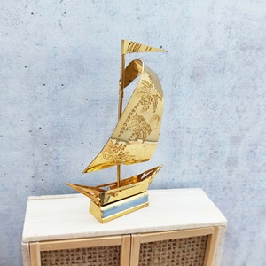 Casa de Muñecas en Miniatura de Estilo Asiático, Escala 1:12, Habitación VIP de Lujo en Latón Dorado - Product Image 4