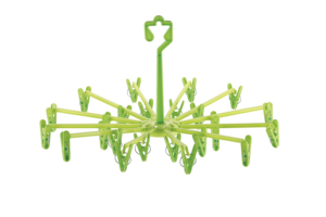 Blue Plastic Clothes Peg Rack With 16 Clips Round <b>Standing</b> Type For <b>Laundry</b> Room Durable Design Modern Style - Product Image 2