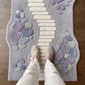 Tapis tufté personnalisé, motif dessin animé découpé, antidérapant, résistant aux taches, en acrylique, pour la maison et la cuisine - Product Image 6