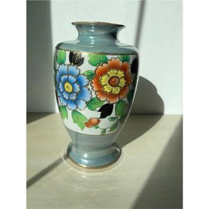 Jarrón de Metal Esmaltado Azul y Blanco Hecho a Mano de Lujo, Maceta Vintage Estilo Chinoiserie, Decoración para el Hogar, Centro de Mesa, Adorno para Mesa - Product Image 3