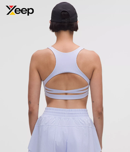 เสื้อชั้นในกีฬาโยคะคุณภาพสูงสำหรับผู้หญิง XEEP รุ่น XC-SB-191 แบบเรียบง่าย ระบายอากาศได้ดี สายปรับได้ แผ่นรองถอดออกได้ รองรับได้ดี - Product Image 2