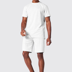 Wholesale Men Vintage <b>Twin</b> <b>Set</b> Breathable 100% Cotton Oversized Custom Logo Design High Quality Summer Street Style <b>Twin</b> <b>Set</b> - Product Image 1