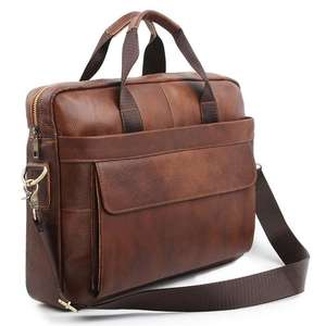 Genuine Leather Laptop Messenger Crossbody <b>Bag</b> for Men's Office Use Handmade Finest Quality Waterproof - Product Image 5