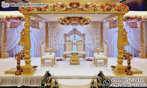 Mariage hindou Filmy Style Mandap décoration cérémonie de mariage inspirante Mandap Designer Mandap décoration pour mariage Atlanta - Product Image 6