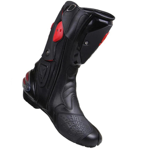 Bottes de moto à lacets en PVC de haute qualité Rohzen Sports ODM OEM personnalisées avec tige en cuir véritable et semelle extérieure en cuir véritable - Product Image 4