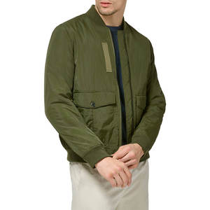 Chaquetas Bomber para Hombre en Color Verde Sólido al por Mayor, Nueva Llegada 2026, Chaquetas Bomber de Manga Larga en Tela 100% Poliéster en Venta - Product Image 4