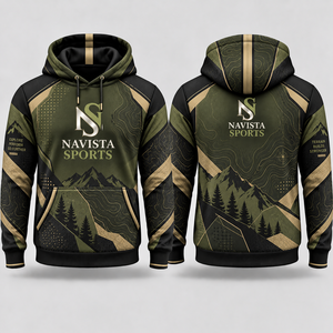 Sweat-shirt à capuche pour homme Navista Sports, impression par sublimation intégrale, design géométrique, séchage rapide, polyester, sportif, streetwear d'hiver - Product Image 5