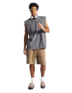 Débardeurs personnalisés pour hommes en coton tricoté, col rond, sans manches, respirants, effet délavé, coupe musclée, streetwear, imprimé numérique, 180g, pour la gym et la course à pied - Product Image 2