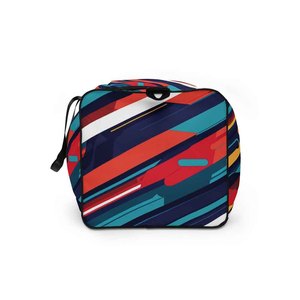 Custom Logo Sublimation Printed Duffle Bags Waterproof Travel Gym Sports Duffel Bag Large Capacity with Zipper - Product Image 5