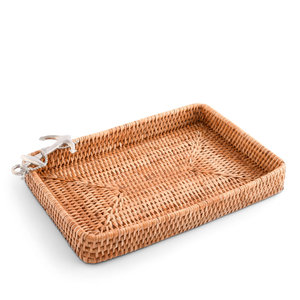 Plateau décoratif en rotin tissé à la main Plateau de service tissé avec une excellente esthétique - Product Image 2