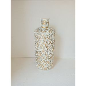 Elegant Metal Floor <b>Vase</b> Antique Gold White Finish Tall Flower <b>Vase</b> <b>Set</b> Artisanal Handmade Decorative <b>Vases</b> for Living Room <b>Vase</b> - Product Image 3