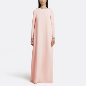 ชุดเดรสแฟชั่นสำหรับงานปาร์ตี้ผู้หญิง แบบเรียบง่าย ประดับลูกปัด ทรงหลวม ชุดราตรียาว ชุดเดรสยาวประดับลูกไม้สำหรับงานปาร์ตี้ผู้หญิง - Product Image 5