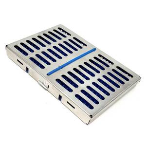 Caja de acero inoxidable para esterilización en autoclave de instrumentos quirúrgicos dentales alemanes, 725 x 5 pulgadas. - Product Image 3