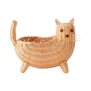 ทางเลือกที่ดีที่สุดตะกร้าหวายสานรูปแมวเหมาะสำหรับของเล่นสัตว์เลี้ยงของคุณและอื่นๆในหลากหลายสไตล์ในราคาที่ดี - Product Image 5