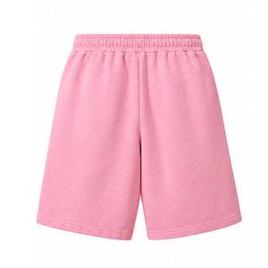 Alpha Kapa Alpha <b>Pink</b> Cotton <b>Shorts</b> With Green Trim And Logo Front Print Mid Waist Drawstring Casual Style - Product Image 6
