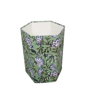 Cubo de basura de cartón DIY con tela de algodón con estampado floral hecho a mano, proyecto DIY listo para usar para escuelas e instituciones. - Product Image 1