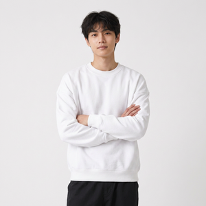 Sweat-shirt en molleton brossé personnalisé en gros avec épaules tombantes et impression sérigraphiée pour les marques de streetwear américaines - Product Image 1